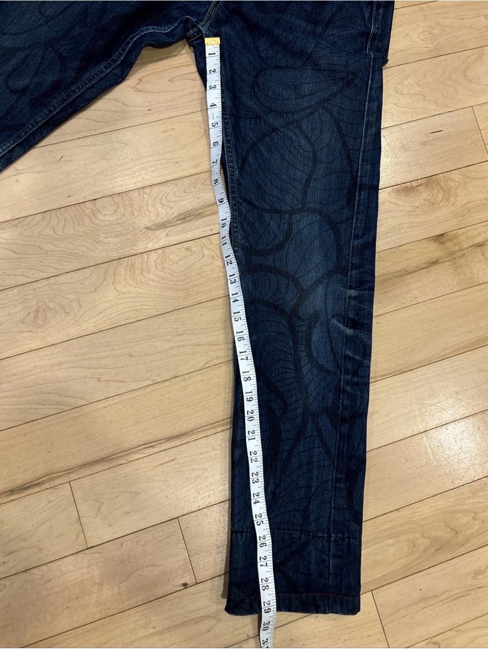 Vintage Evisu x INSA Jeans Size 28x32 Daicock Raw Japan Denim Y2K Rainbow Paint - Picture 11 of 12